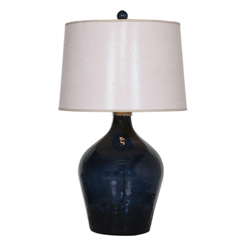 Lamone Blue Glass Lamp by Uttermost Lighting