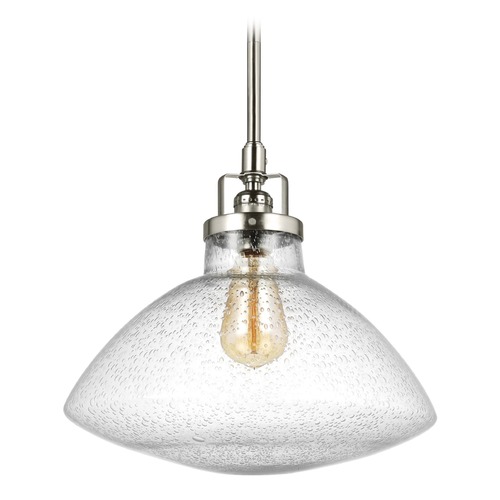 Belton Pendant in Brushed Nickel by Generation Lighting