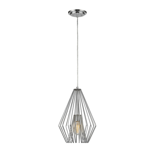 Z-Lite Z-Lite Quintus Chrome Pendant Light with Abstract Shade 442MP12-CH
