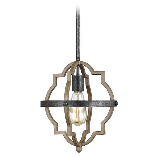 Generation Lighting Socorro Stardust & Cerused Oak Pendant by Generation Lighting 6124901-846