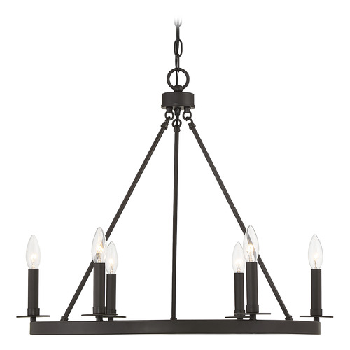 26-Inch Wide Chandelier in Oil Rubbed Bronze by Meridian