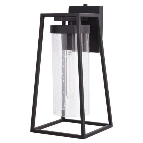 Vaxcel Lighting Nash Textured Black Outdoor Wall Light