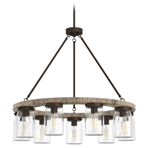 Hunter Fan Company Devon Park Onyx Bengal & Barnwood Chandelier