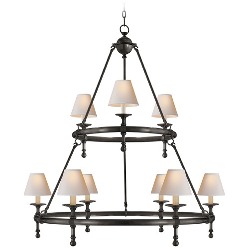 Visual Comfort Signature Collection E.F. Chapman Classic Chandelier in Bronze by Visual Comfort Signature SL5813BZNP