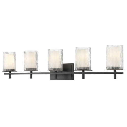 Z-Lite Z-Lite Grayson Matte Black Bathroom Light 1949-5V-MB