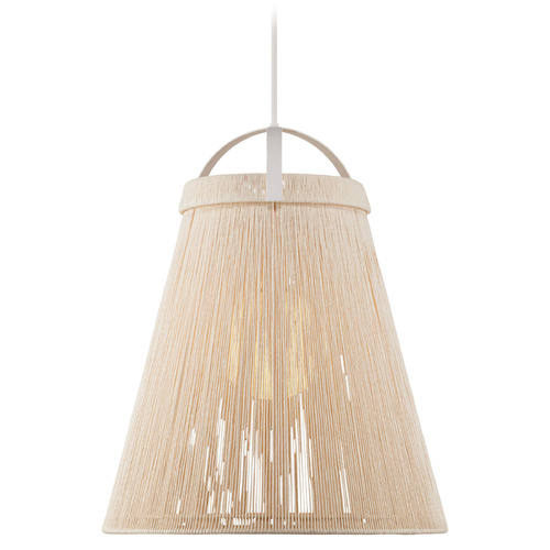 Currey and Company Parnell White / Gesso White Pendant Light with Globe Shade