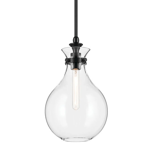 Kichler Lighting Laria 9.75-Inch Mini Pendant in Black by Kichler Lighting 52776BKCLR