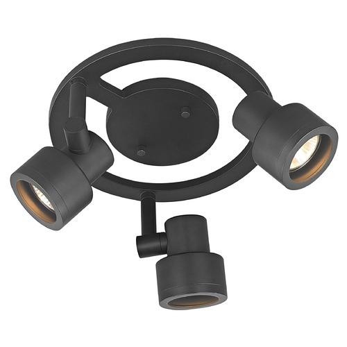 3-Light Stepped Cylinder Round Spot Light - Bronze - GU10 Base