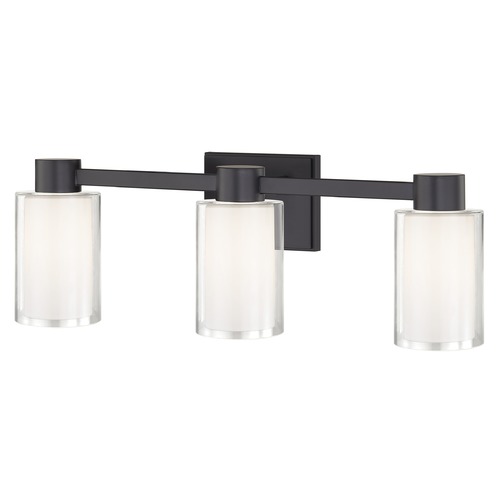 Design Classics Lighting Design Classics Vashon Matte Black Bathroom Light 2103-07 GL1061 GL1040C