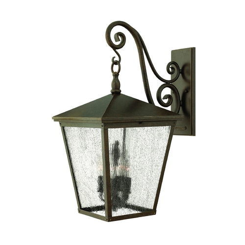 Seeded Glass Outdoor Wall Light Bronze by Hinkley Lighting