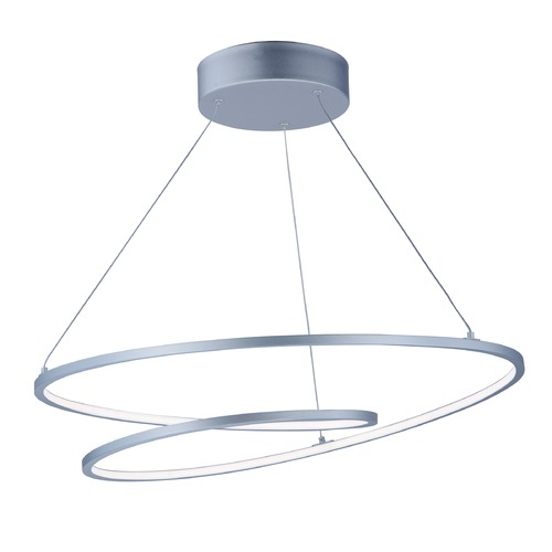Cycle Matte Silver LED Pendant by ET2 Lighting