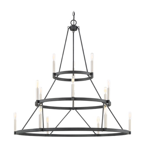 Doran 40.25-Inch Wide Chandelier in Mottled Black by Quoizel Lighting