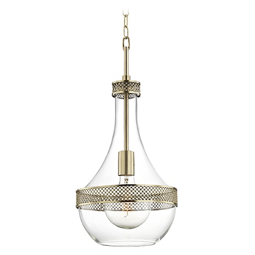 Hagen Aged Brass Pendant by Hudson Valley Lighting