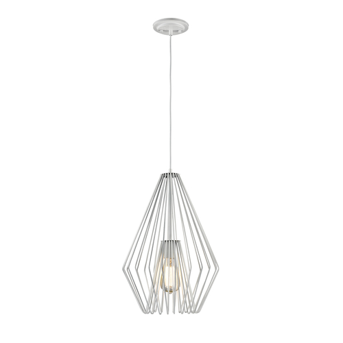 Z-Lite Quintus Gloss White Pendant by Z-Lite 442MP12-WH