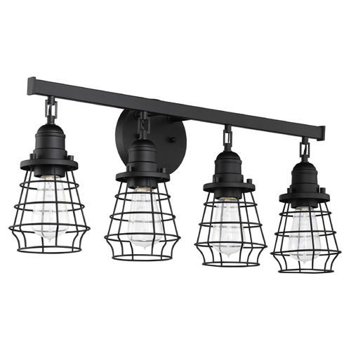 Craftmade Lighting Thatcher Flat Black Bathroom Light by Craftmade Lighting 50604-FB