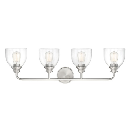 Savoy House Vale 33-Inch Satin Nickel Bathroom Light by Savoy House 8-7205-4-SN