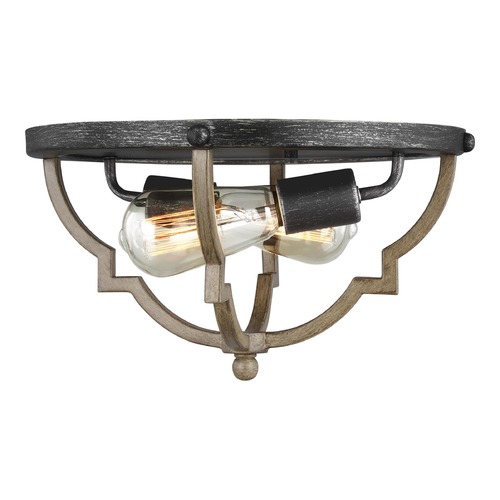 Generation Lighting Socorro Stardust & Cerused Oak Flush Mount by Generation Lighting 7524902-846