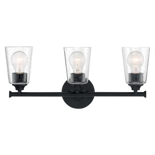 Satco Lighting Bransel Matte Black Bathroom Light by Satco Lighting 60/7283