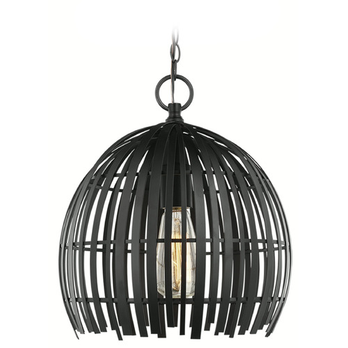 Visual Comfort Studio Collection Hanalei Midnight Black Pendant Light with Bowl / Dome Shade