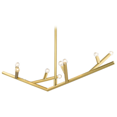 Oaks 52-Inch Brushed Brass Linear Light by Avenue Lighting