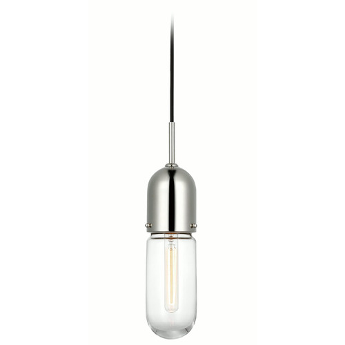 Visual Comfort Signature Collection Thomas OBrien Junio Pendant in Polished Nickel by VC Signature TOB5645PNCG1