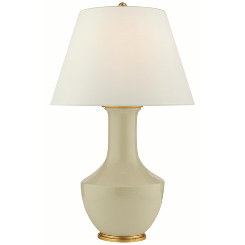 Visual Comfort Signature Collection Visual Comfort Signature Collection Lambay Table Coconut Porcelain Table Lamp with Empire Shade CHA8661ICO-L