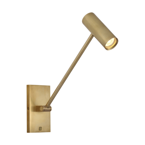 Visual Comfort Modern Collection Visual Comfort Modern Collection Ponte Natural Brass LED Swing Arm Lamp SLTS14530NB