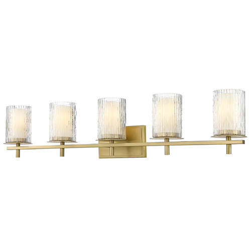 Z-Lite Z-Lite Grayson Modern Gold Bathroom Light 1949-5V-MGLD
