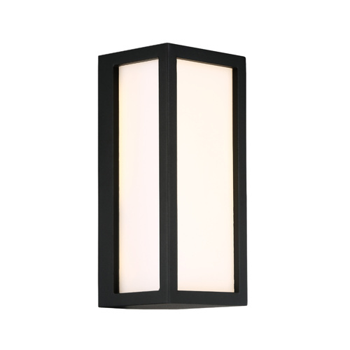 Architectural 10-Inch LED Outdoor Wall Light in Black by Eurofase