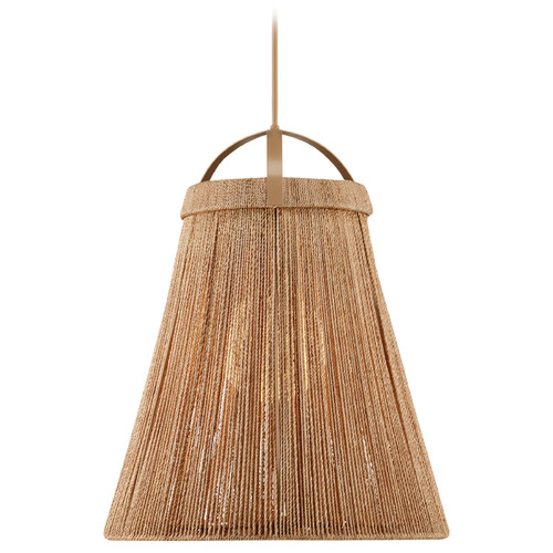 Currey and Company Parnell Natural / Beige Pendant Light with Globe Shade