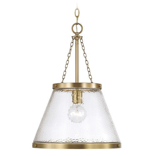 Landon Cone Pendant in Aged Brass by Capital Lighting