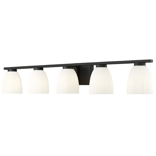 Z-Lite Z-Lite Naya Matte Black Bathroom Light 7518-5V-MB