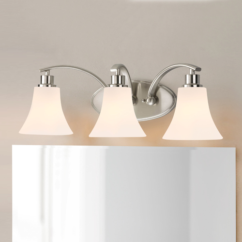 Joy Bathroom Light in Brushed Nickel by Progress Lighting