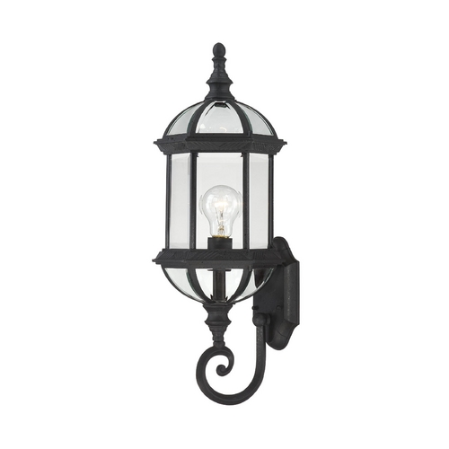 Outdoor Wall Light with Clear Glass in Textured Black by Nuvo Lighting
