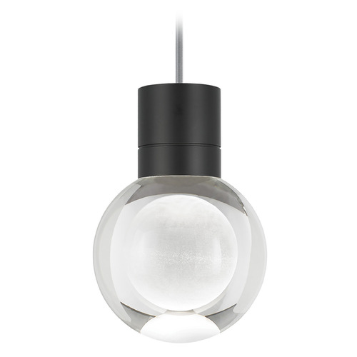 Visual Comfort Modern Collection Mina LED Warm Dim Mini Pendant in Black & Gray by Visual Comfort Modern 700TDMINAP1CYB-LEDWD