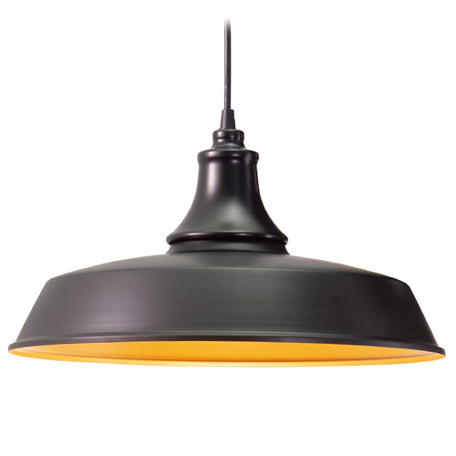 Vaxcel Lighting Dorado Dark Bronze & Light Gold Barn Light