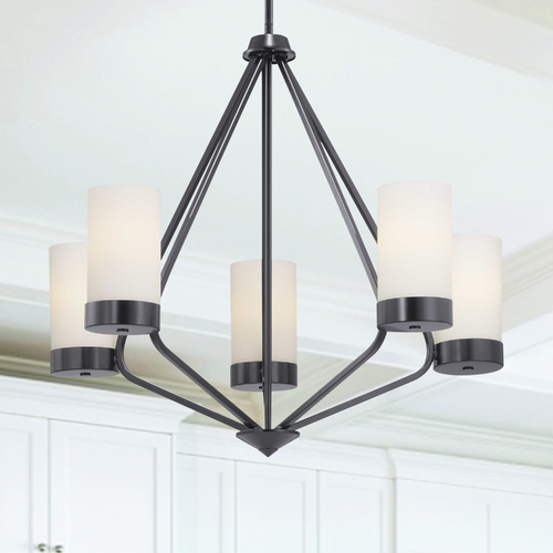 Progress Lighting Elevate Black 5-Light Chandelier by Progress Lighting P400022-031