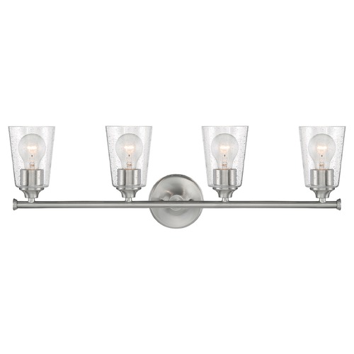 Bransel Brushed Nickel Bathroom Light by Satco Lighting
