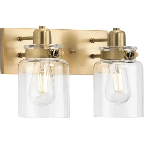 Progress Lighting Calhoun 13.25-Inch Bath Light in Vintage Brass by Progress Lighting P300046-163