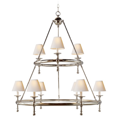 Visual Comfort Signature Collection E.F. Chapman Classic Chandelier in Polished Nickel by Visual Comfort Signature SL5813PNNP