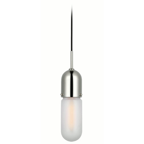 Visual Comfort Signature Collection Thomas OBrien Junio Pendant in Polished Nickel by VC Signature TOB5645PNFG1