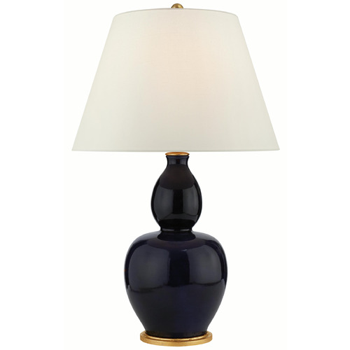 Visual Comfort Signature Collection Yue Denim Porcelain Table Lamp with Empire Shade