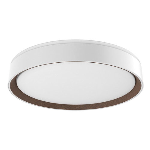 Kuzco Lighting Essex White / Walnut LED Flushmount Light