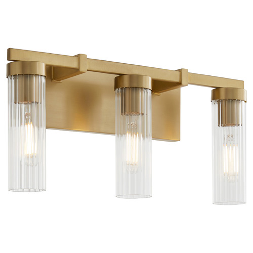Quorum Lighting Kilbey Aged Brass Bathroom Light by Quorum Lighting 533-3-80