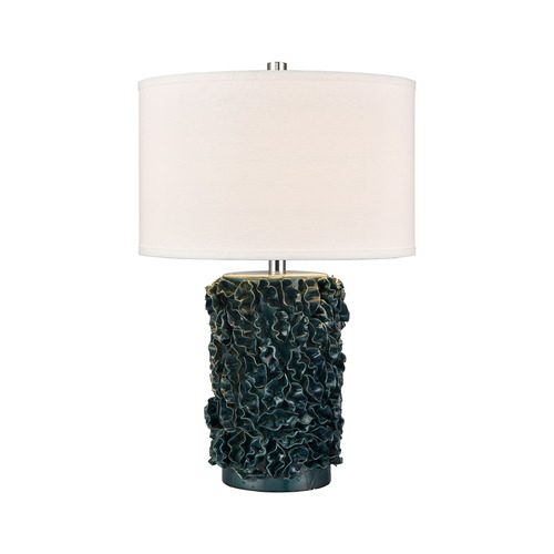 Elk Lighting Elk Lighting Larkin Green Glazed Table Lamp with Drum Shade H0019-11091