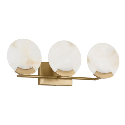 Capital Lighting Oriya 3-Light Vanity Light in Aged Brass by Capital Lighting 154631AD