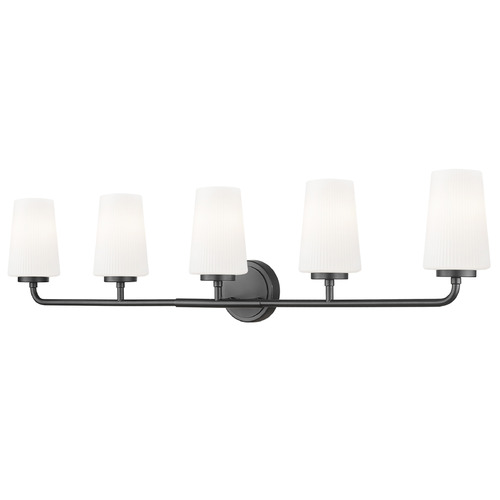 Z-Lite Z-Lite Montford Matte Black Bathroom Light 7005-5V-MB