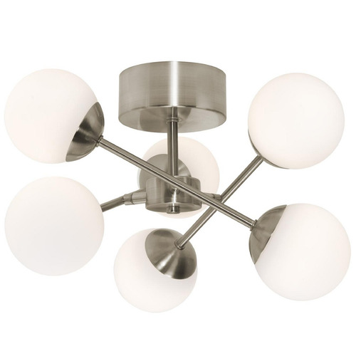 Afx Lighting Pearl Satin Nickel LED Semi-Flushmount Light