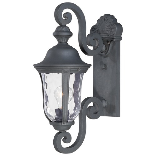 Outdoor Wall Light with Clear Glass in Black by Minka Lavery