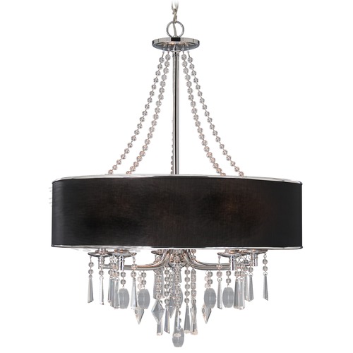 Golden Lighting Echelon 26.25-Inch Crystal Chandelier in Chrome by Golden Lighting 8981-5 GRM